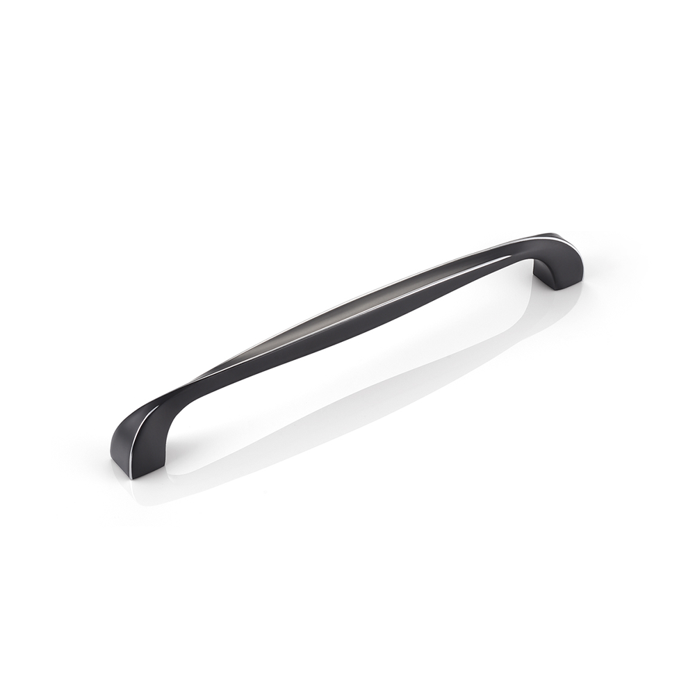 دستگیره کابینتی دو پیچ مشکی نقره ای H1238-128 پرایم (S.A) 1*B22