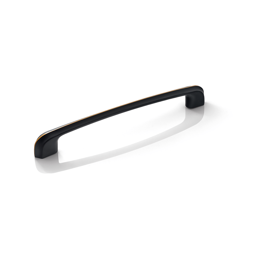 دستگیره کابینتی دو پیچ مشکی نوار طلایی H1908-192 پرایم (S.A) 1*B23