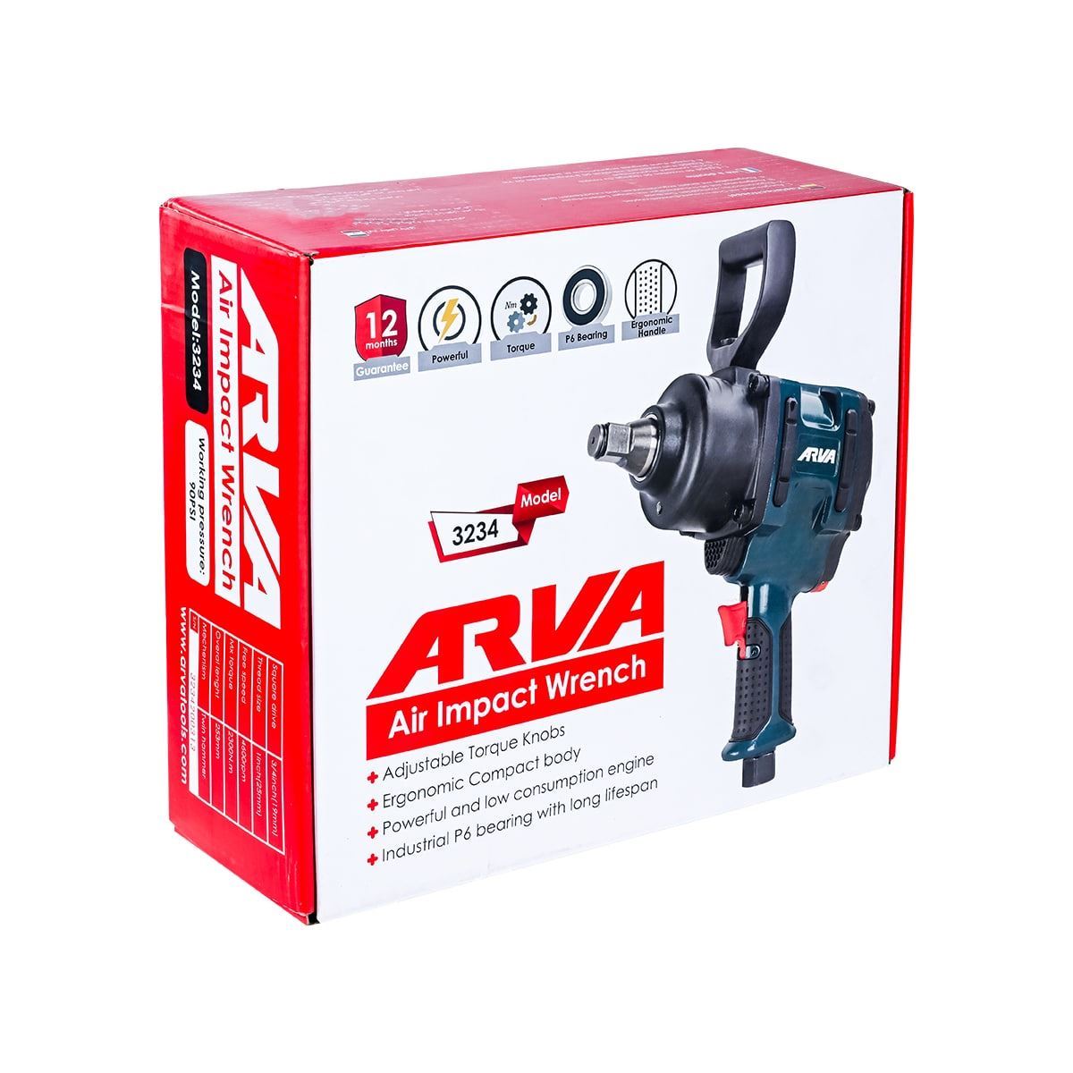 بکس بادی 3/4 اینچ دو چکشه 2300 نیوتن مدل 3234 آروا ARVA	