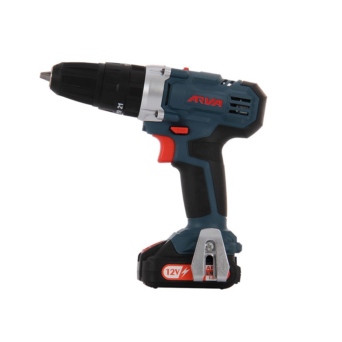 دریل شارژی 12 ولت چکشی ایرانی مدل 5802 آروا ARVA 1*M32