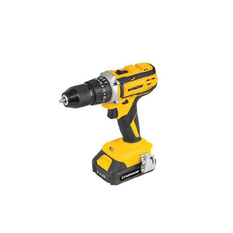 دریل شارژی چکشی 18 ولت دو باطری مدل BMC-8118 کنزاکس KENZAX 1*M33