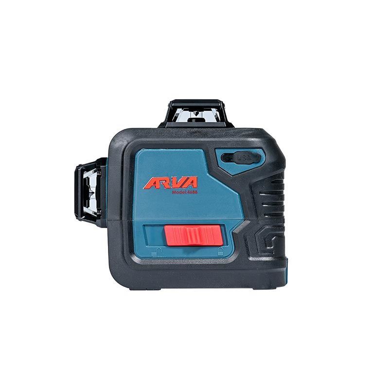 تراز لیزری 360 درجه 3D نور قرمز به همراه 3 پایه مدل 4688 آروا ARVA 1*M33