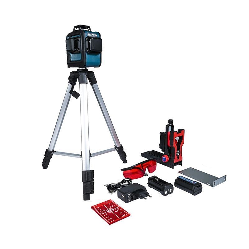 تراز لیزری 360 درجه 3D نور قرمز به همراه 3 پایه مدل 4688 آروا ARVA 1*M33