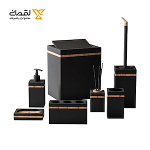 سرویس 7  پارچه طرح چوب مشکی مات مدل رویا هارمونی HARMONY