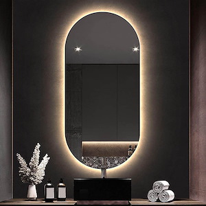 آینه ضد بخار کپسولی نور آفتابی سایز 90*60 گلسموند GLASS MOND