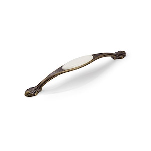 دستگیره کابینتی سرامیکی دو پیچ  زیتونی ساده H8504-128 CS پرایم S.A