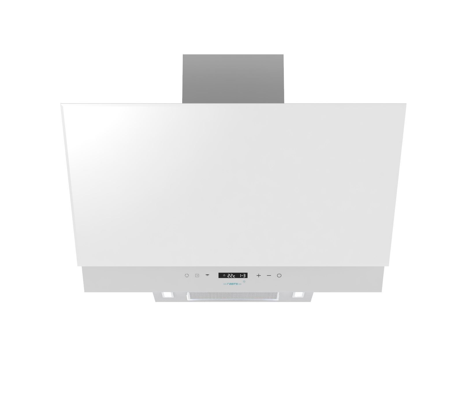 هود 90 سانت سفید شیشه شیبدار موتور فلز رابیتس RABITS مدل RH-111W 12*G11     12*3گلستان