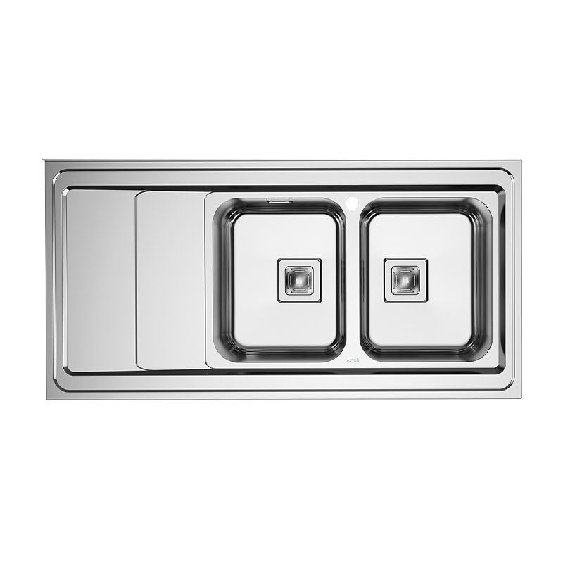 سینک ظرفشویی رو کار 120 س.م دو پله راست مدل SR1202R آلتون ALTON نسترن18*12
