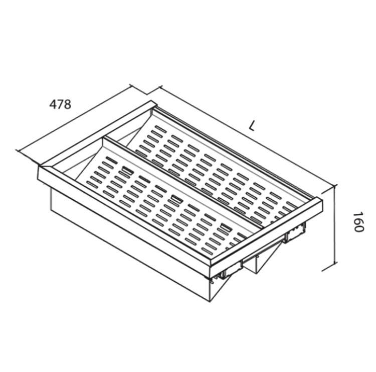 جا کفشی ریلی داخل کمد مخمل مشکی فانتونی FANTONI مدل (S.A) J323