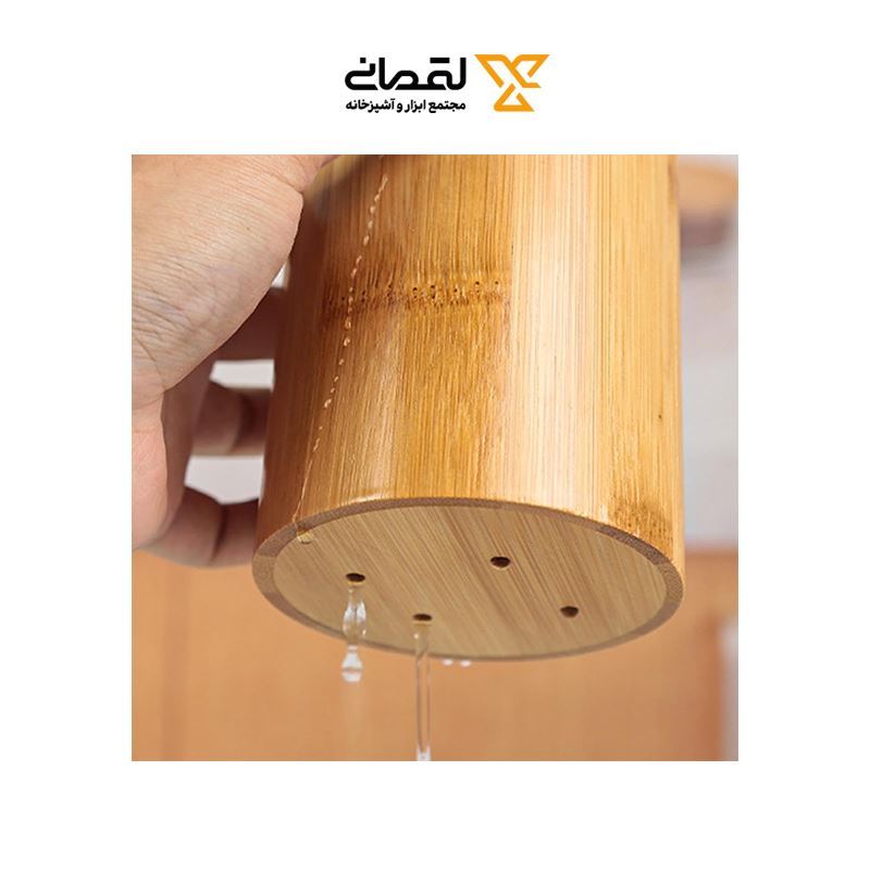 ست 3 عددی جا قاشق چنگال چاقو چوبی  1*Z04/0