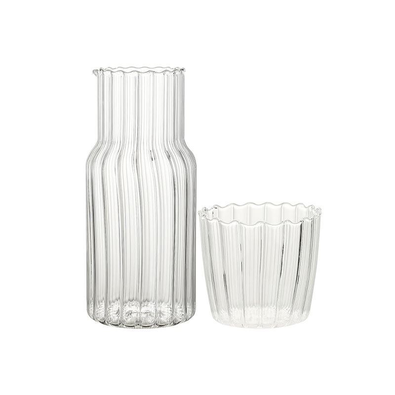 ست شیشه ای پارچ و لیوان داخل شیار دار  1*GH02/2