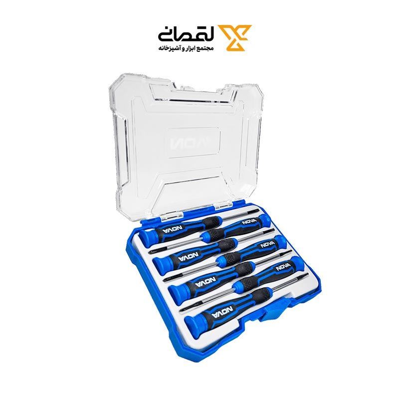 ست پیچ گوشتی ساعتی 7 عددی نووا NOVA کد 1339	