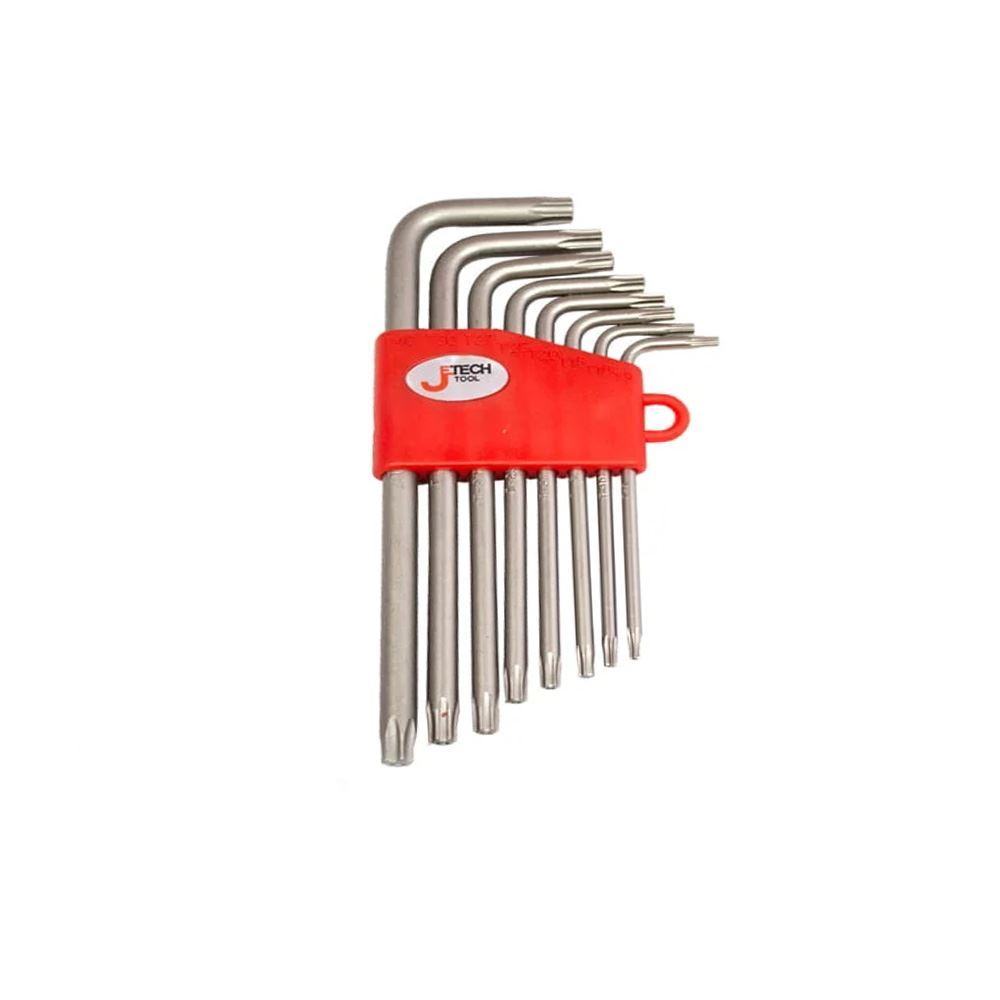 ست آچار آلن 8 عددی ستاره ای کوتاه کد SWM8 جی تک JTECH 1*L42