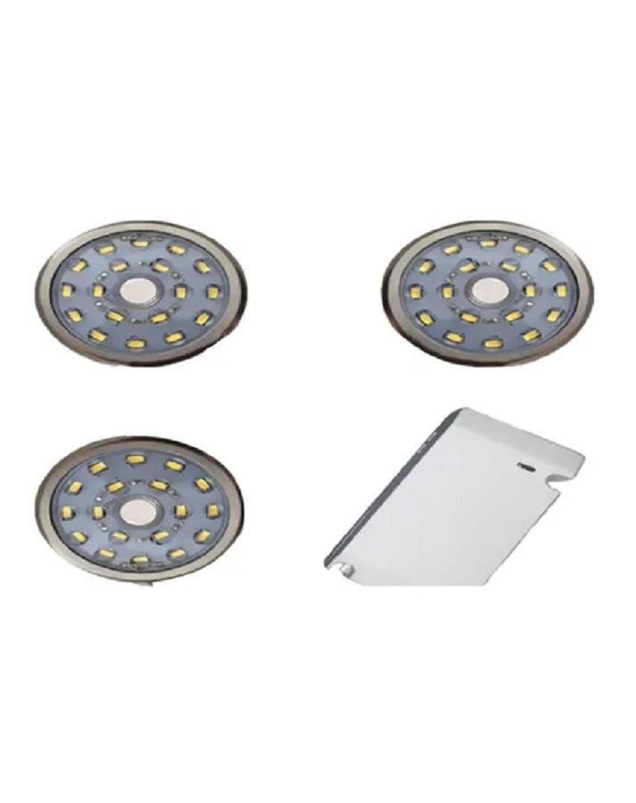 چراغ LED زیر کابینتی سری 15 سه تایی گرد فانتونی FANTONI مدل (S.A) N133
