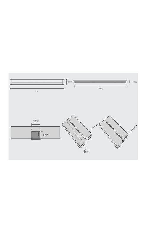 چراغ LED شیار خور  12 ولت سایز 120 فانتونی FANTONI مدل (S.A) N605 