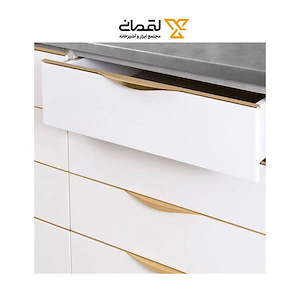 دستگیره کابینتی سه پیچ تاپ ساید سایز 50 ملونی مدل ویانا طلایی کد 7018