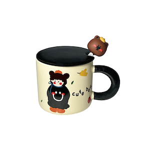 ماگ دخترک مشکی درب دار کد 97-4486