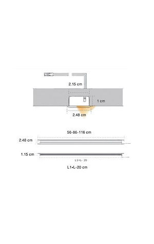 چراغ LED شیار خور 12 ولت سایز 90 فانتونی FANTONI مدل (S.A) N604