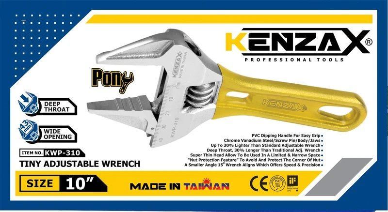 آچار فرانسه 10 اینچ حرفه ای کنزاکس KENZAX کد KWP-310 1*L72