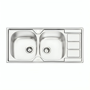 سینک ظرفشویی تو کار چپ مدل 2051 ایلیا استیل ILIA STEEL