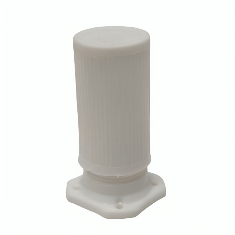 پایه کابینتی استوانه ای کبریتی پلاستیکی 10 سانتی متری سفید R8*1    بابونه12*12