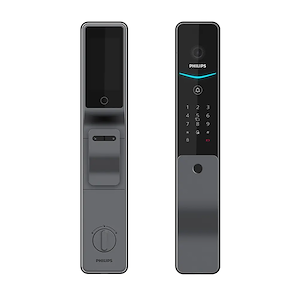 دستگیره الکترونیکی اثر انگشتی طوسی کد DDL 720-MVP-17WSE فیلیپس PHILIPS