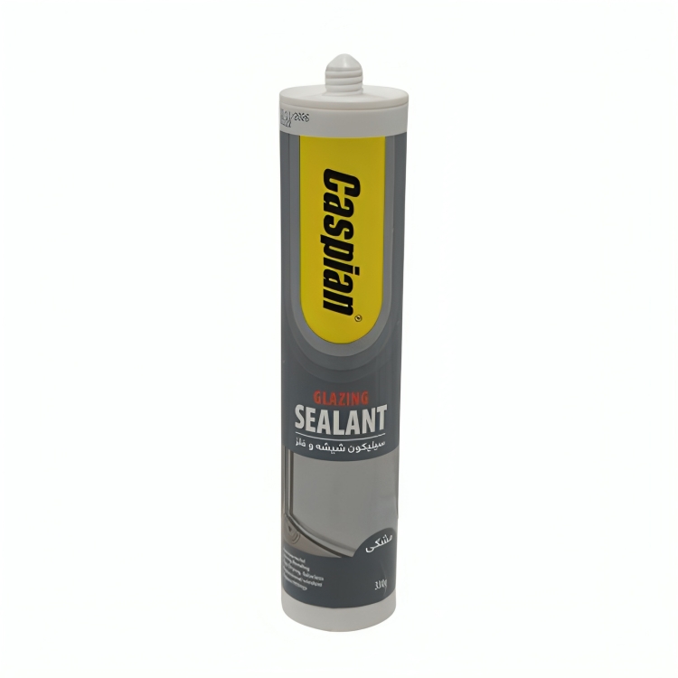 چسب آکواریوم 330 گرمی مشکی مخصوص شیشه و فلز کاسپین CASPIAN 
