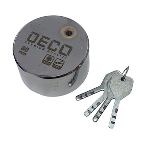 قفل گرد پشت بسته سایز 80 م.م کلید سولکسی کد DC-PD80 مدل DECO