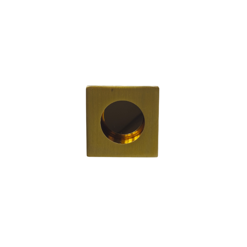 دستگیره کابینتی توکار مربع فلزی طلا مات M2 S.A 1*H63