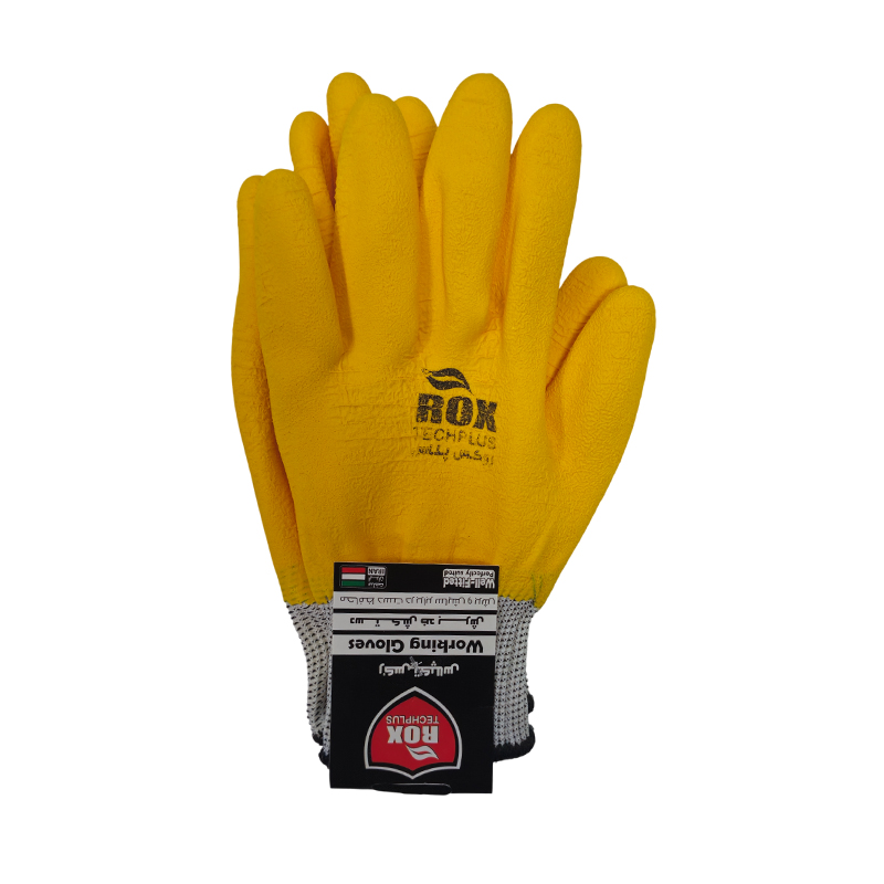 دستکش کف سیرابی زرد ROX 1*G33