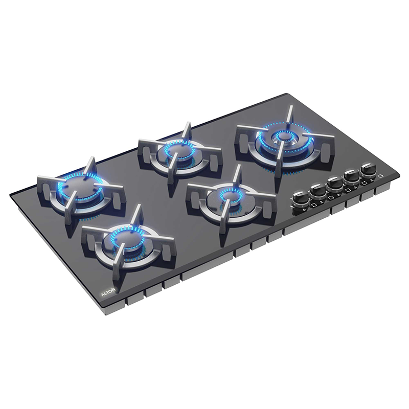 اجاق گاز 5 شعله شیشه ای پلوپز کنار مدل G528N آلتون ALTON 