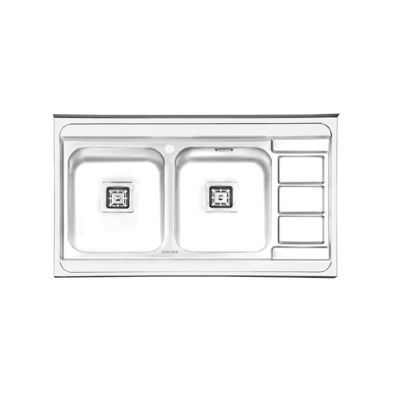 سینک ظرفشویی توکار چپ مدل 1081 ایلیا استیل ILIA STEEL نسترن و16و12*12