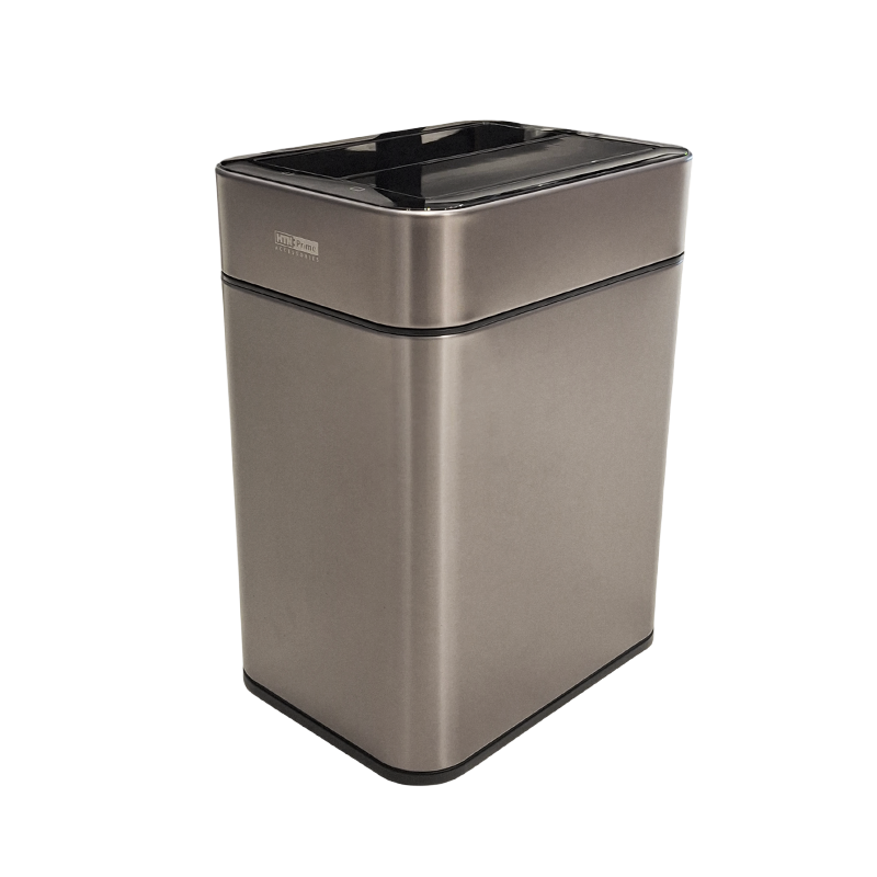 سطل زباله 15 لیتری باسنسور با درب پروانه ای بدون سطل داخلی مدل HTD 731-15L پرایم PRIME 